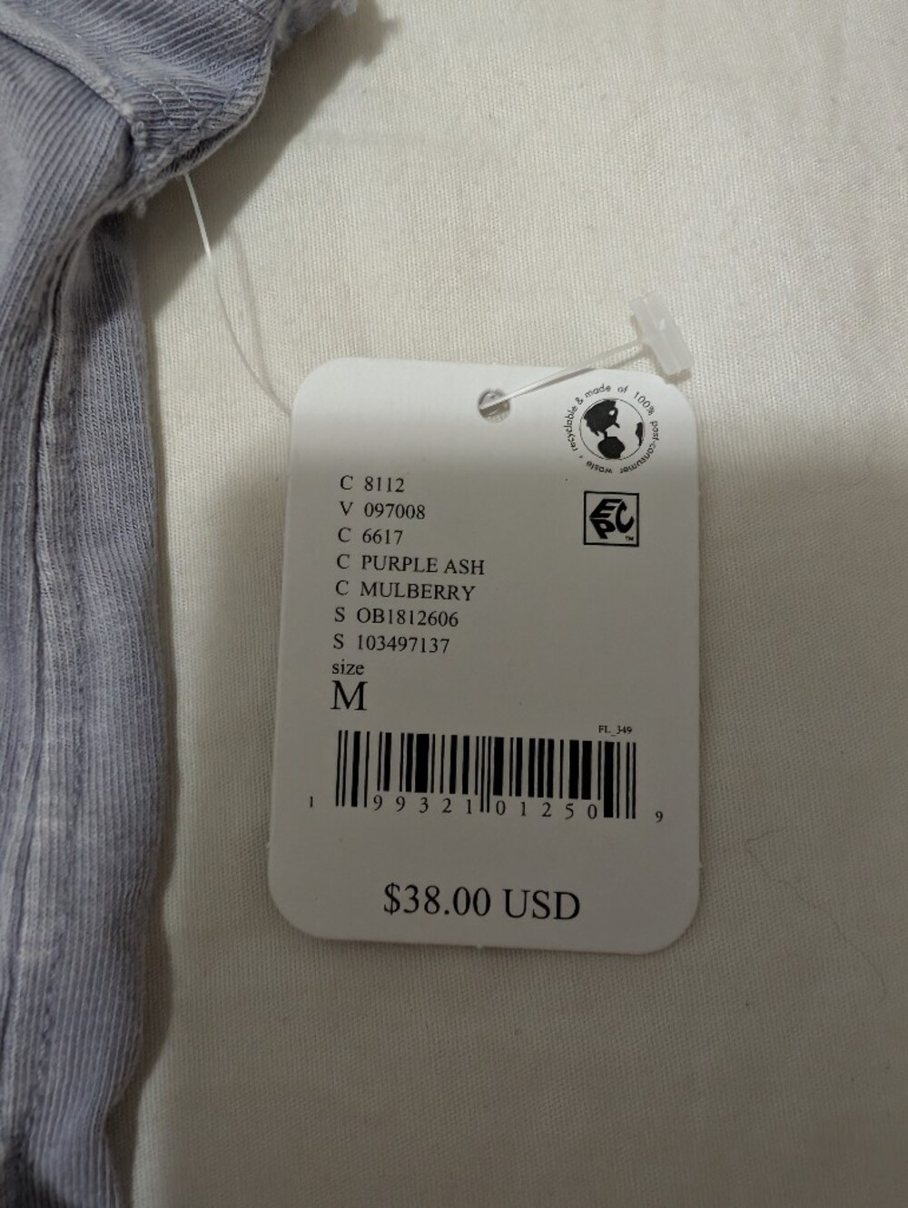 NWT We the Free Protagonist Capped Sleeve Tee in light purple/Amysetht size Med - Picture 6 of 7